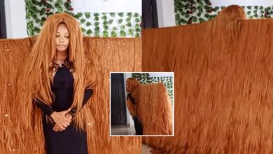 Nigerian lady sets Guinness World Record for the widest wig