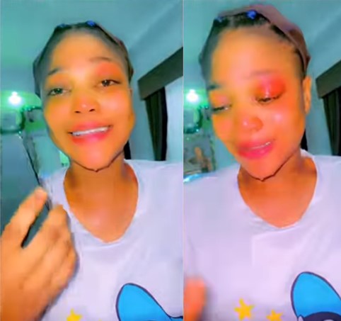 Nigerian lady cries like baby after receiving iPhone 13 Pro Max from boyfriend (Watch video) - 1 1