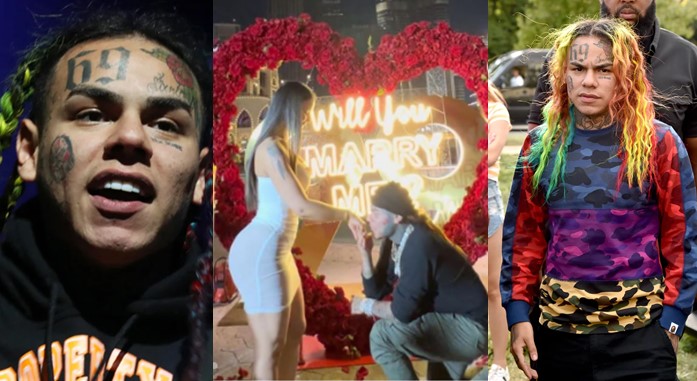 US rapper, 6ix9ine proposes to new girlfriend he reportedly met two weeks ago - 6ix9ine propose new girlfriend 1