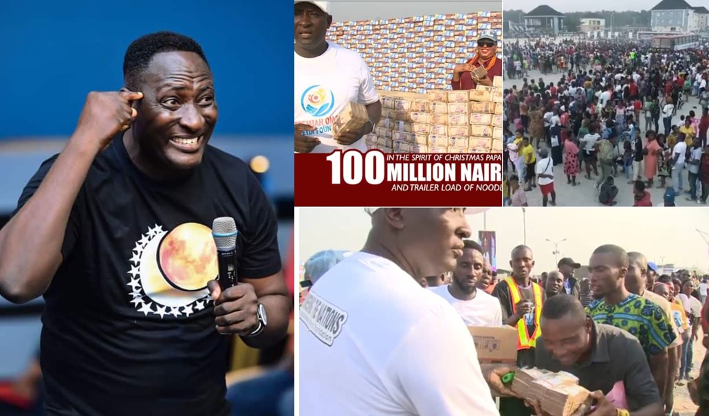 Prophet Jeremiah Omoto Fufeyin gives out whooping 100 million naira cash gifts and trailer loads of noodles to Nigerians in Christmas Celebration (Watch Video) - Screenshot 2022 12 24 233002 1