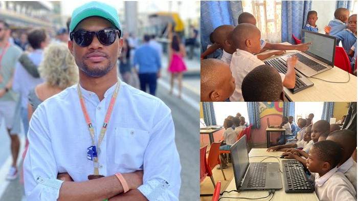 Young CEO empowers school children in his village with tech skills - editi effiong school kids village tech 1