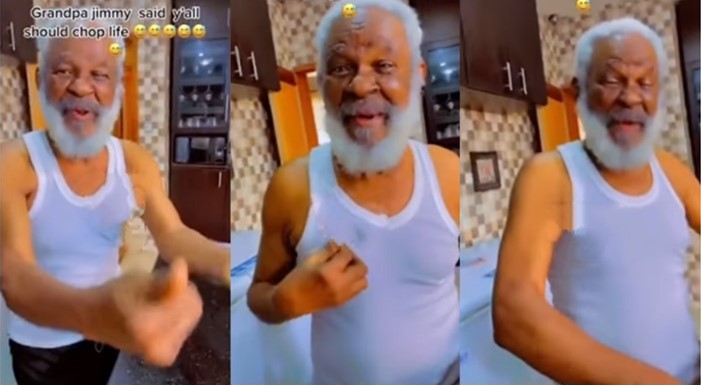 Enjoy life when you have the opportunity - Elderly man advises youths (Video) - elderly man chop life 1