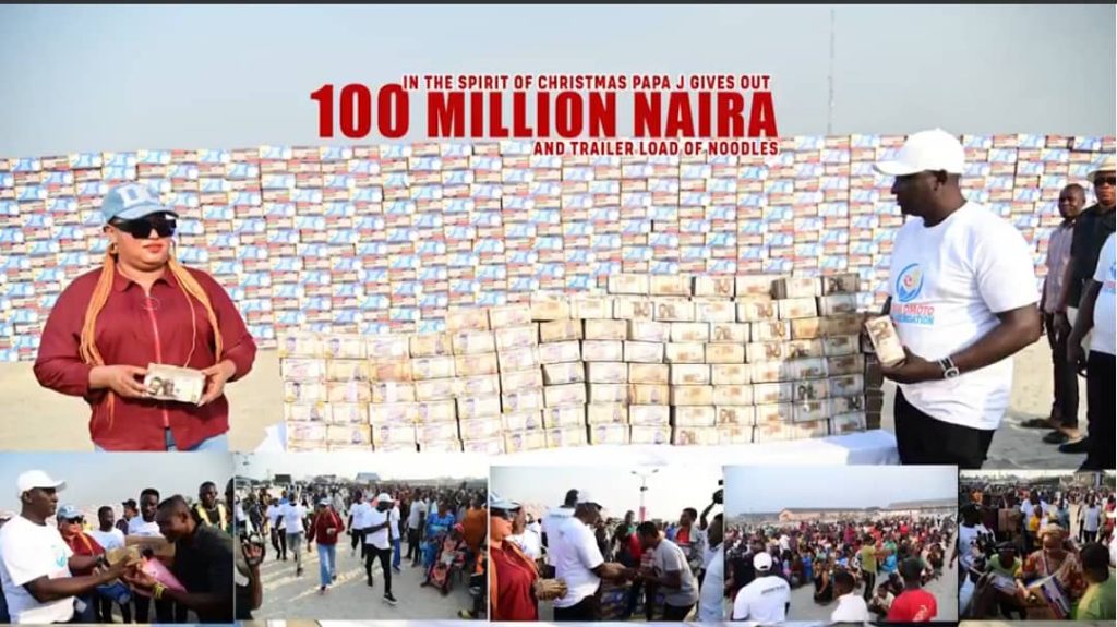 Prophet Jeremiah Omoto Fufeyin gives out whooping 100 million naira cash gifts and trailer loads of noodles to Nigerians in Christmas Celebration (Watch Video) - fc9b4b6e 7df6 4af4 ba8b 640d7848d4d5 1