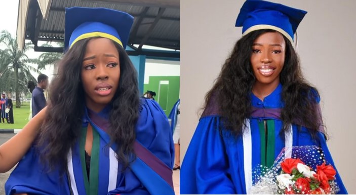 First class graduate breaks down in tears for fear of staying unemployed like her brother who also bagged 1st class - first class welesky girl cry 1