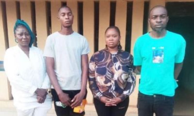 Four internet fraudsters abduct colleague for giving them N2k out of N26 million - fraudsters abduct 1