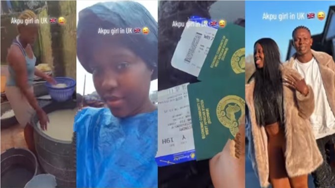 Fufu seller celebrates her growth as she relocates to UK (Video) - fufu seller uk 1