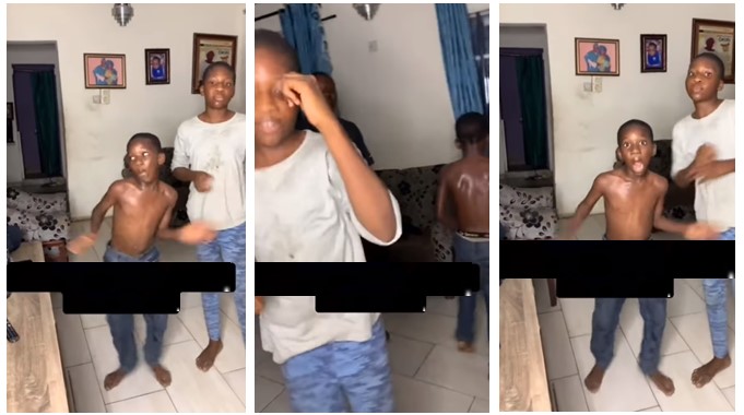 Kids share how they party at home in their parents absence (Watch video) - kids siblings party parents absence 1