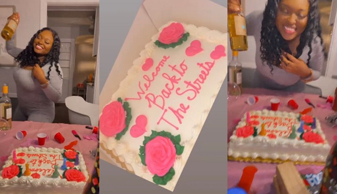 Lady hosts party with friends to celebrate her return to single life - lady party failed relationship 1 1