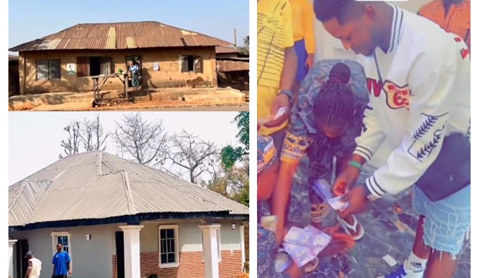 Nigerian man builds house for mum because she complained of her old home - man build house mum 4