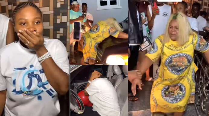 Jubilation as Man buys his mother and wife a car each (Watch video) - man buy car mother wife 1