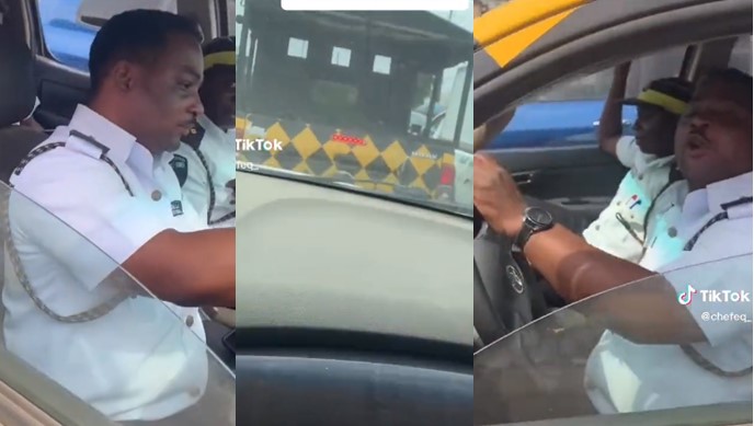 Moment man confronted VIO officials for driving without using seat belt (Video) - man confront vio seat belt 1