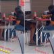 Man mocked for yawning and watching his date as she munches big chicken (Video) - man date chicken 1