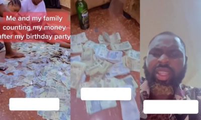 Man calls out friends he invited to his birthday party after realising money sprayed on him didn't reach N10k - man friends birthday 10k 1
