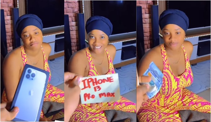 Man gifts girlfriend $100 and iPhone 13 Pro Max as Christmas gift - man girlfriend iphone 13 christmas 1