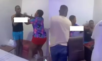 Young man beaten mercilessly for 'flexing' in expensive hotel on empty bank account - man hotel lodge beaten 1
