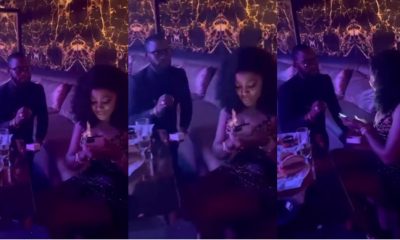 Loverboy kneels for long during surprise proposal because his woman focused on her phone (Video) - man kneel long propose 1