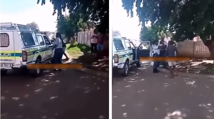 Man seen giving hot slaps to policeman in public (Video) - man slap police 1