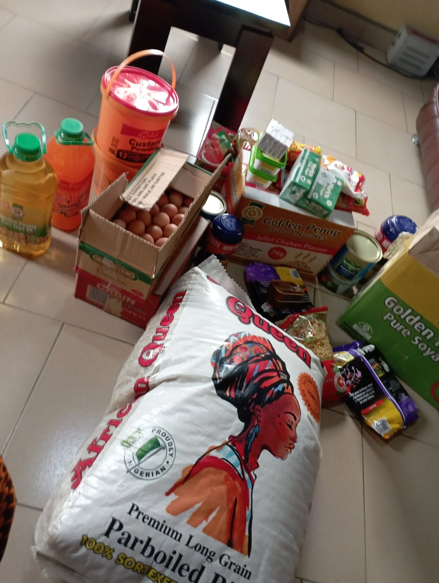 Man celebrates his wife for using her money to buy loads of foodstuff for Christmas - man wife money foodstuff christmas