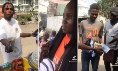 Drama as market woman accuses man of being a yahoo boy for paying with new N1k note (Watch video) - market woman reject new 1k 1