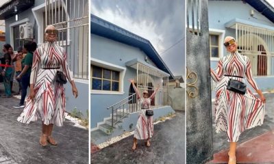 Nancy Isime ushers her parents into new house to mark her 31st birthday (Photos/Video) - nancy isime parents house birthday 1