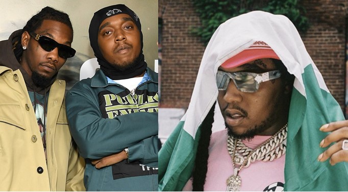 Offset sparks reactions with photo of late colleague, Takeoff holding Nigerian flag - offset takeoff nigerian flag 1