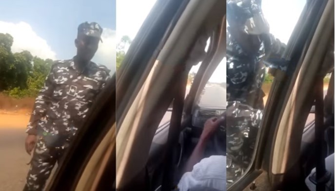 Na you carry me go training? - Police officer replies lady who quizzed him for demanding N100 bribe - police bribe 100 naira lady 1