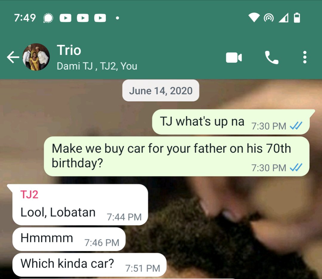 Nigerian father gets new car from his 3 children as 70th birthday gift - siblings father 70 birthday car