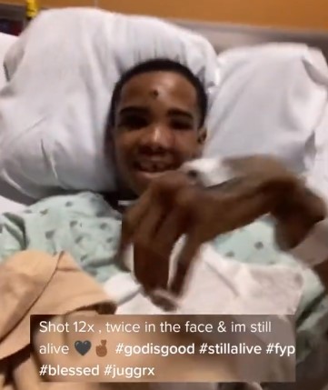 "I'm still alive" - Teenager shot 12 times taunts his assailants from hospital after surviving (Video) - teenager shot 12 times hospital