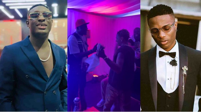 Excitement as Wizkid and Carter Efe finally meet, hug in Lagos (Video) - wizkid carter efe meet hug 1
