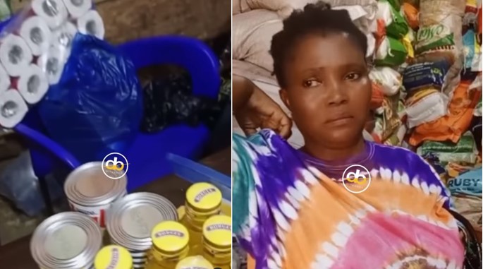 Man left feeling embarrassed after being called that his wife was caught stealing at the market (Video) - woman steal market husband 1