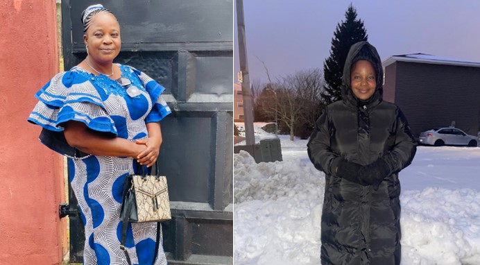 January in Nigeria, December abroad - Man celebrates his mum's transformation within a year of traveling - woman travel january december 1