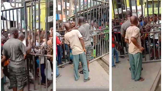 Traders, customers without PVC barred from entering Alaba International market (Video) - alaba market bar pvc