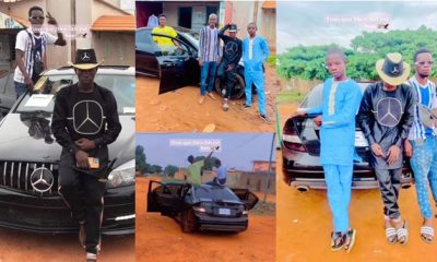 'Yahoo boys never die' - Arewa internet fraudsters celebrate after buying Mercedes Benz (Video) - arewa yahoo boys 1