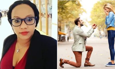 You're forcing her to say yes when you kneel to propose in public - Advocate, Bianca Wamu schools men - bianca wamu kneel propose 1