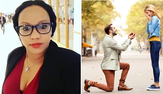 You're forcing her to say yes when you kneel to propose in public - Advocate, Bianca Wamu schools men - bianca wamu kneel propose 1