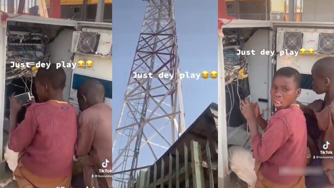 Little street boys caught 'hacking' into network through telecoms mast (Video) - boys hack mast telecom