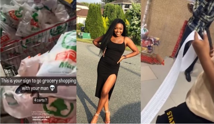 Go shopping with your man - Skit-maker, Caramel Plugg says as her man spends N815k on her groceries (Video) - caramel plug 815k shopping 1