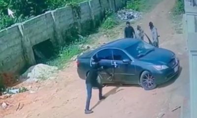 CCTV captures couple being abducted by unknown gunmen in front of their house - gunmen abduct couple front of house 1