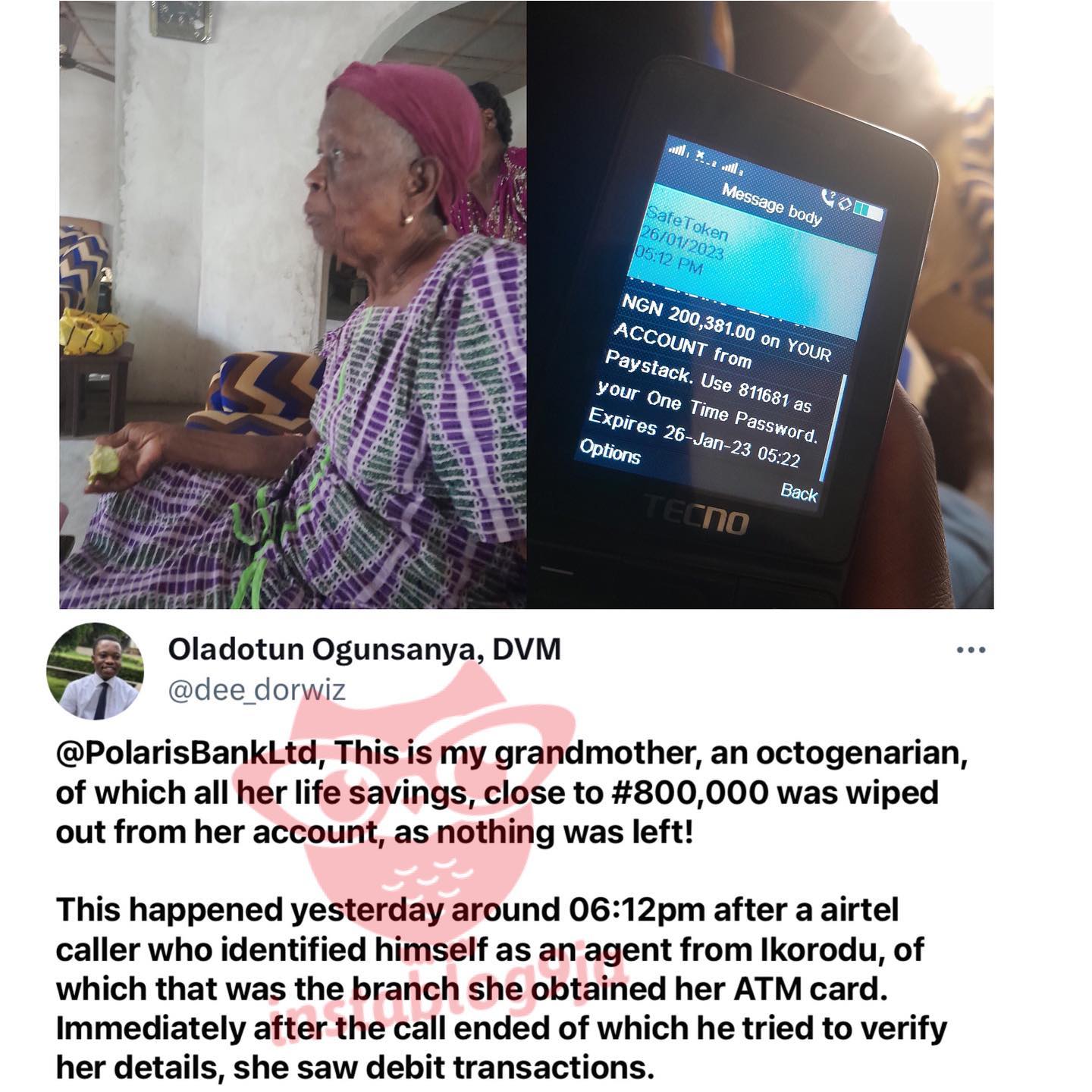 Man calls out bank after his grandma’s N800k life savings was cleared from her account - instablog9ja 327945206 2422808507879149 884319871946104463 n