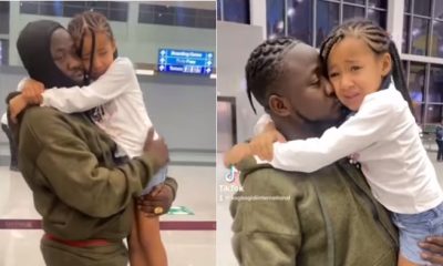 Kogbagidi's daughter burst into tears because she didn't want to travel abroad without him (Video) - kogbagidi daughter travel abroad 1