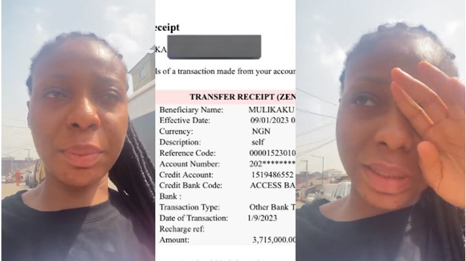 Nigerian lady calls out her bank over N4m transferred from her account (Video) - lady 4m bank account 1
