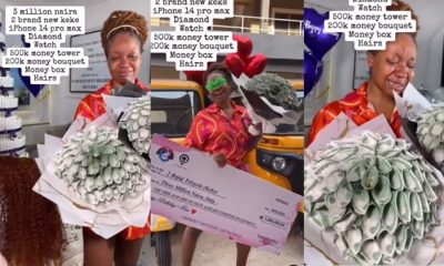 Nigerian lady sheds tears after receiving keke napeps, N3.7m as birthday gift (Video) - lady boyfriend keke napep birthday