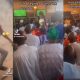 Prank Gone Wrong: Lady confidently walks into football viewing centre and puts off TV (Video) - lady tv football viewing centre prank