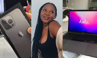 Lady receives MacBook Pro, iPhone from boyfriend as new year's gift - mac