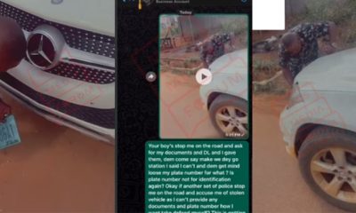 Wahala as young man driving Benz reports policemen that harassed him to his DPO mum - man police mum dpo