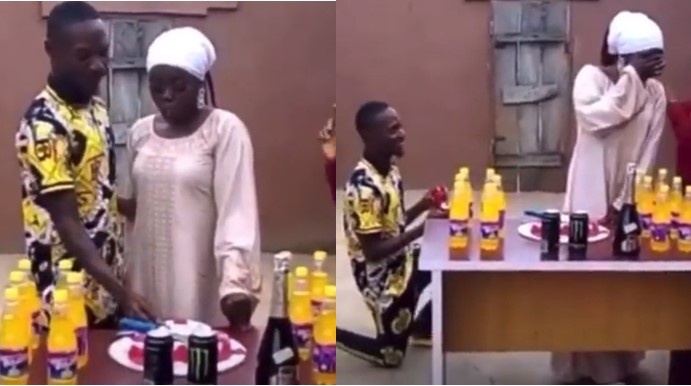 Man proposes to his girlfriend during simple birthday party (Video) - man propose birthday 1
