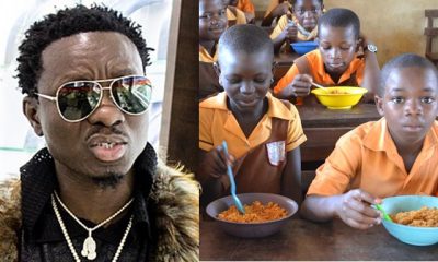 Hollywood actor, Michael Blackson mocks Nigerian jollof after feeding schoolkids Ghanaian jollof - michael blackson schoolkids jollof 1