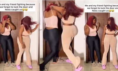IG Comediennes, Ashmusy and Nons Miraj shoot skit about Nedu's hotel story (Video) - nons miraj ashmusy skit nedu hotel 1