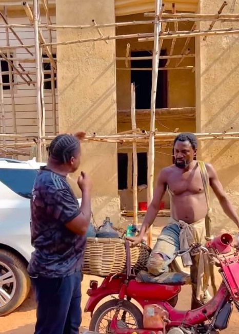 Palm wine tapper buys Mercedes Benz, builds two house (Photos/Video) - palm wine tapper house benz4