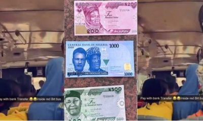 Confusion as bus conductor demands transfer from passengers without new currency (Video) - passenger conductor transfer